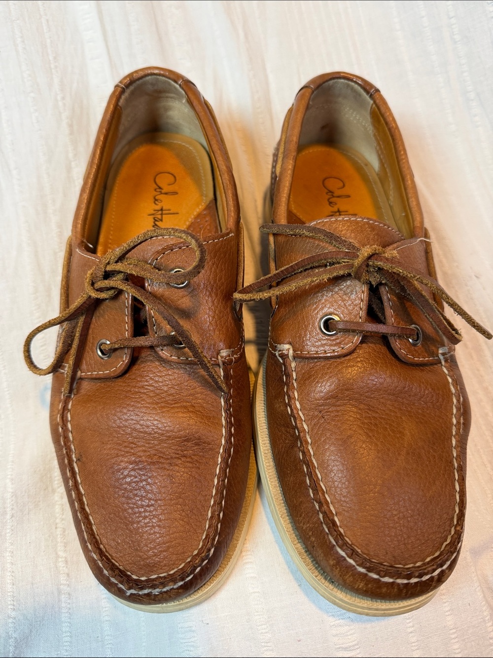 Cole Haan Nike Air Yacht Leather Boat Shoes Men’s 7 Preppy Coastal Sailing